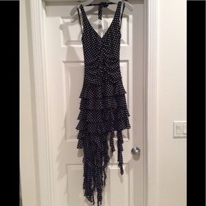 Black/white polka dot dress